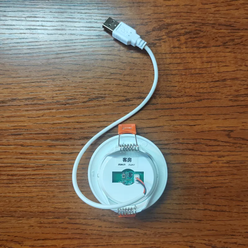 Ceiling presence sensor wiring and interface detail